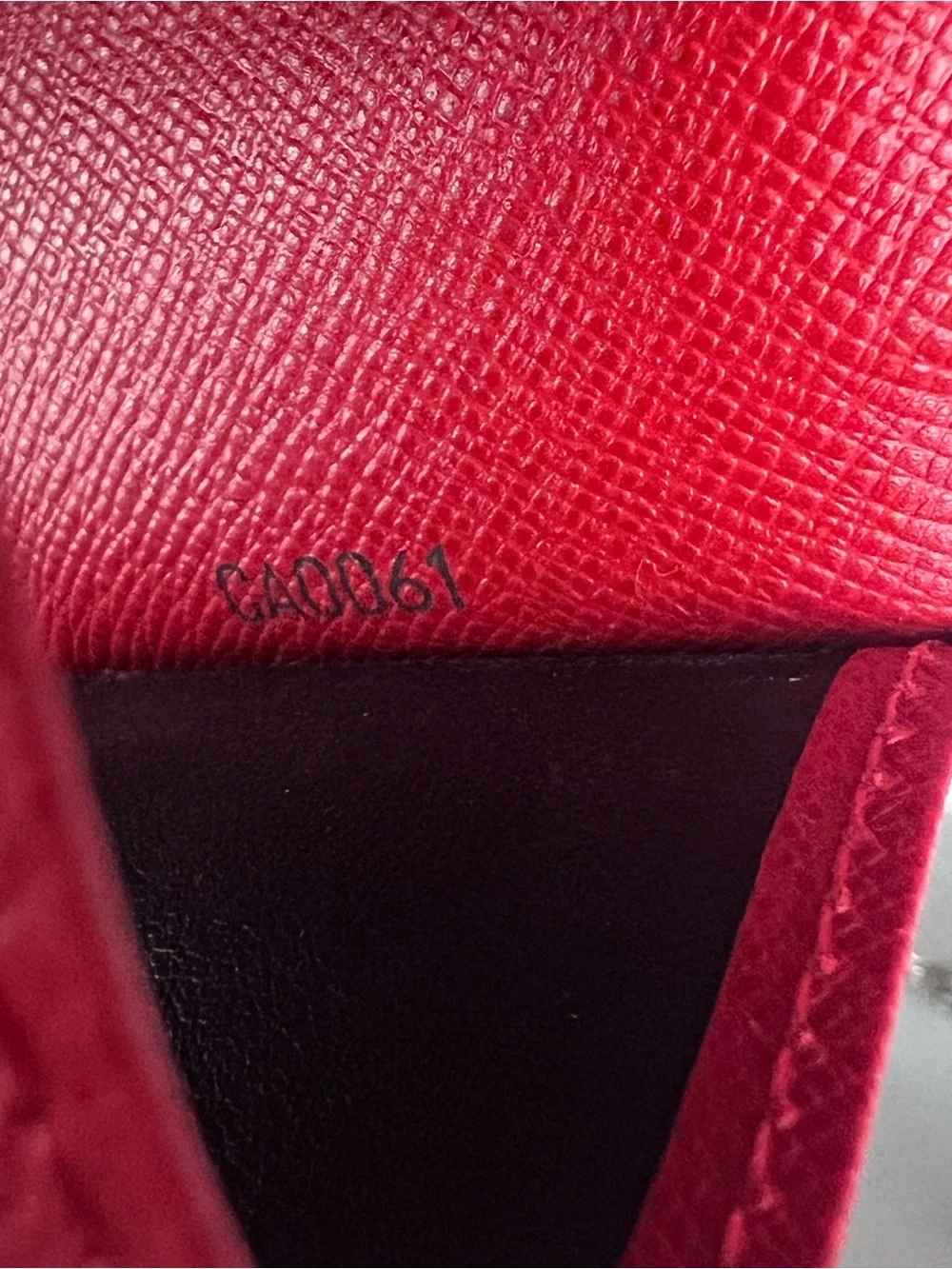 LOUIS VUITTON Red Epi Leather 6 Key Holder